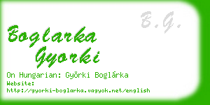 boglarka gyorki business card